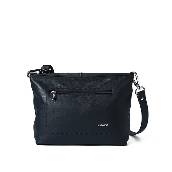 Női olasz bőr válltáska, Lorena Shoulder Bag, sötétkék színben