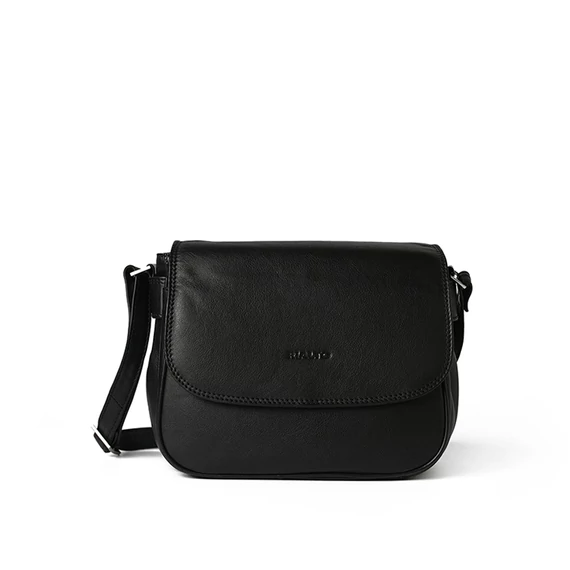 Női olasz bőr átvetős táska, Sofia Nappa Mini Crossbody Bag, fekete színben