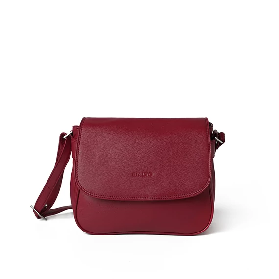 Női olasz bőr átvetős táska, Sofia Nappa Mini Crossbody Bag, piros színben