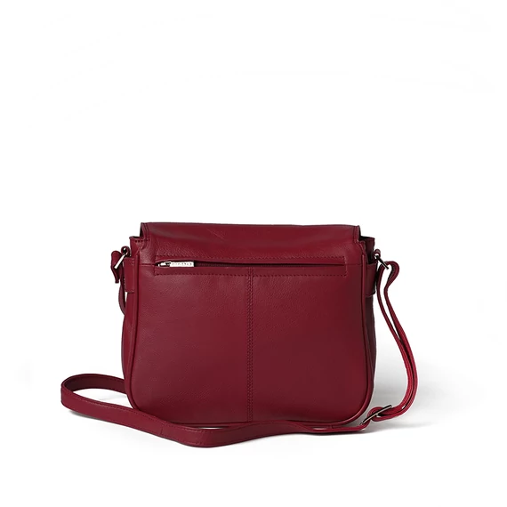 Sofia Nappa Midi Crossbody Bag Ruby