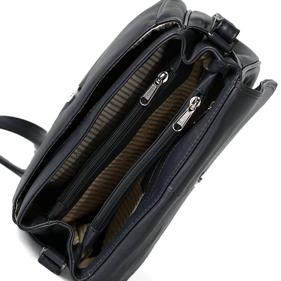 Sofia Nappa Midi Crossbody Bag Navy