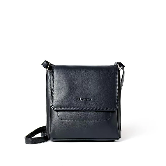 Női olasz bőr válltáska, Crossbody Bag, sötétkék színben