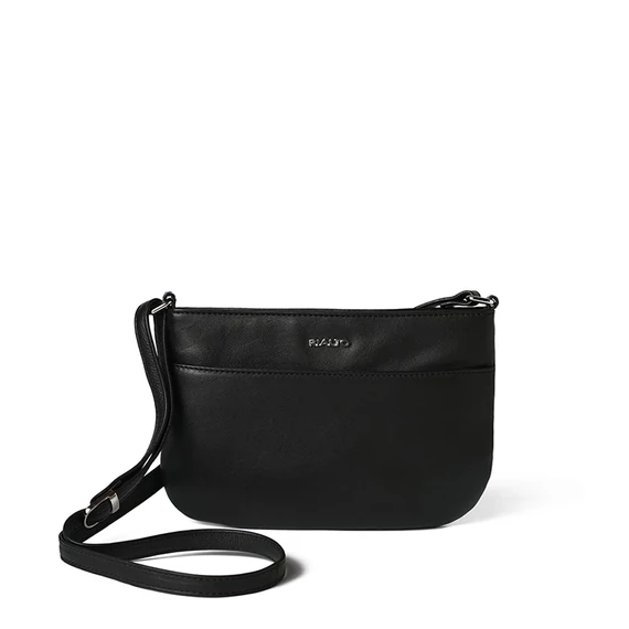 Női olasz bőr átvetős táska, Serena Small Crossbody Bag, fekete színben