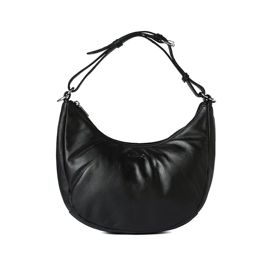 Női olasz bőr válltáska, Giulia Shoulder Bag, fekete színben