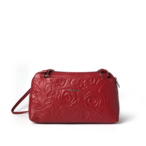 Női olasz bőr válltáska, Rosa Shoulder Bag, piros színben