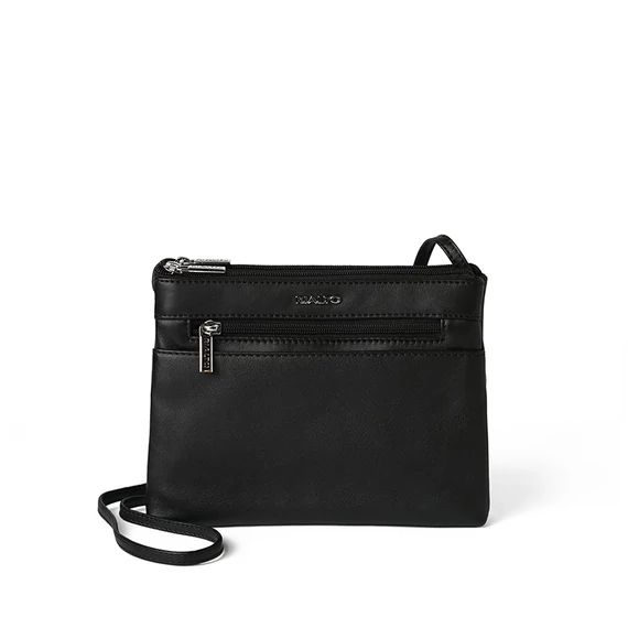 Női olasz bőr átvetős táska, Alessia Small Crossbody Bag, fekete színben