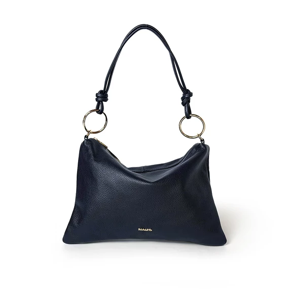 Női olasz bőr válltáska, Chiara Shoulder Bag, sötétkék színben