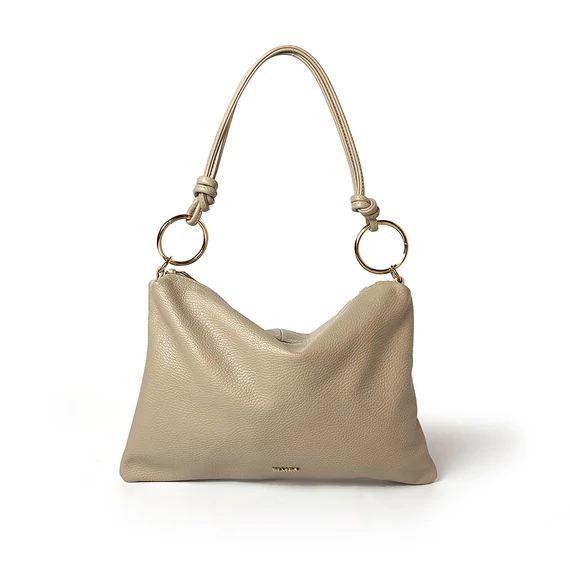 Női olasz bőr válltáska, Chiara Shoulder Bag,  homok színben