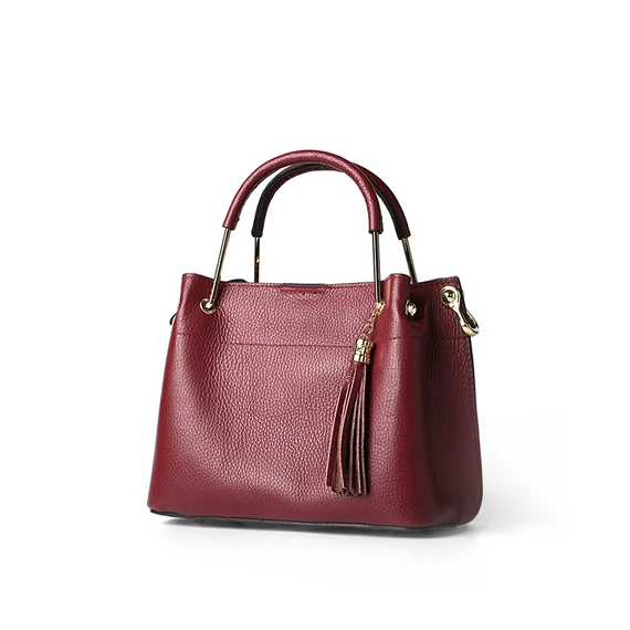 Livia Midi Handbag Burgundy