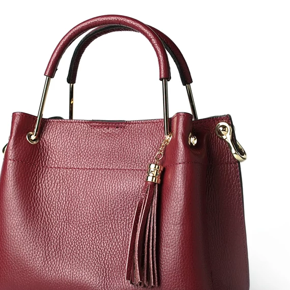 Livia Midi Handbag Burgundy