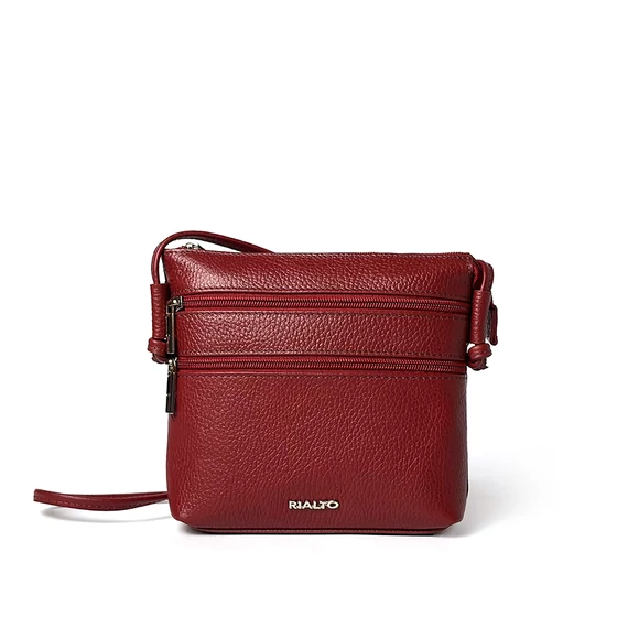 Női olasz bőr válltáska, Lucia Crossbody Bag, piros színben