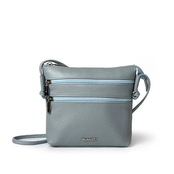 Női olasz bőr válltáska, Lucia Crossbody Bag, világoskék színben