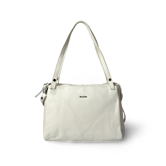 Női olasz bőr válltáska, Elsa Shoulder Bag, fehér színben